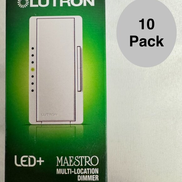 Brand New Lutron (MACL-153MR-WH) Maestro Multi Location Dimmer - Pack of 10 - Picture 2 of 3